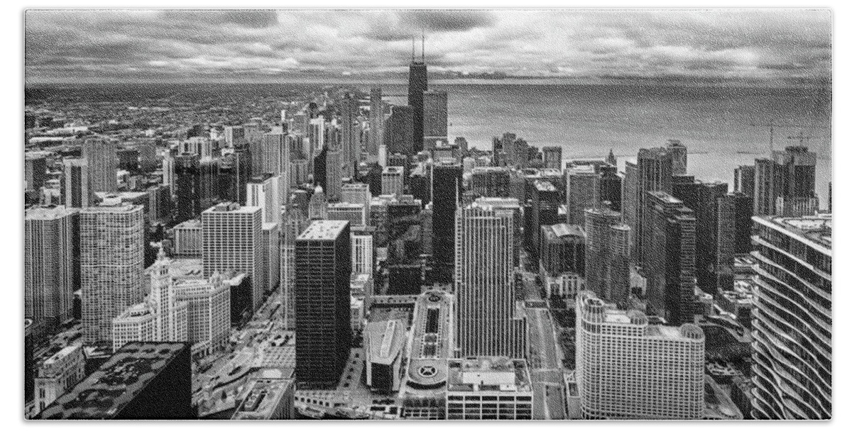 Chicago Hand Towel featuring the photograph Chicago from the 70th floor by Sven Brogren