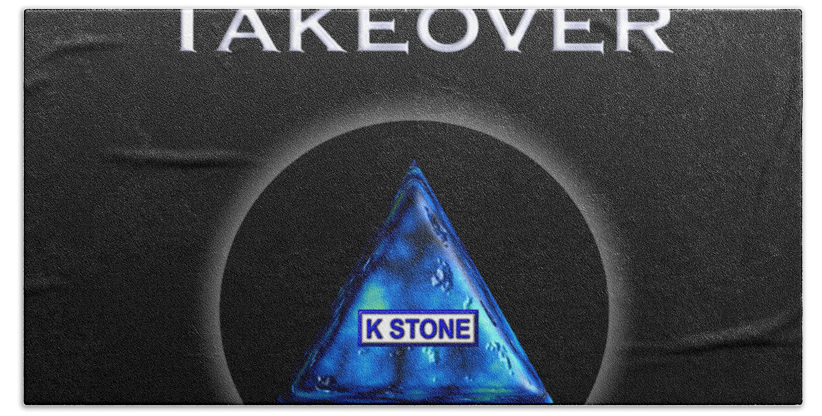 K Stone Hand Towel featuring the digital art Chief Takeover by K STONE UK Music Producer