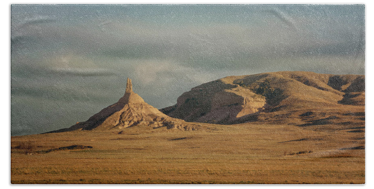 Chimney Rock Hand Towel featuring the photograph Chimney Rock #2 by Susan Rissi Tregoning