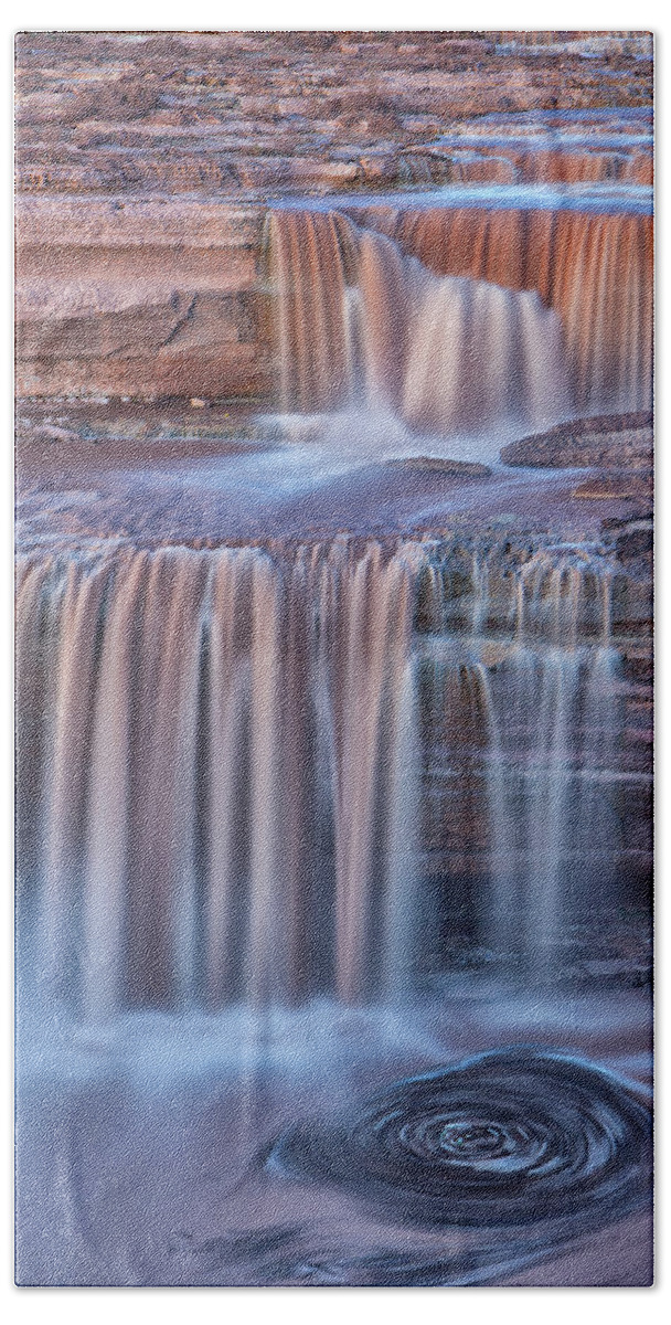 Grand Falls Hand Towel featuring the photograph Chocolate Swirls by Tom Kelly
