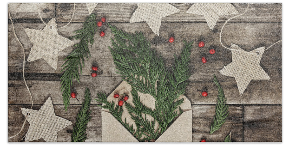 Christmas Hand Towel featuring the photograph Christmas Greens by Kim Hojnacki