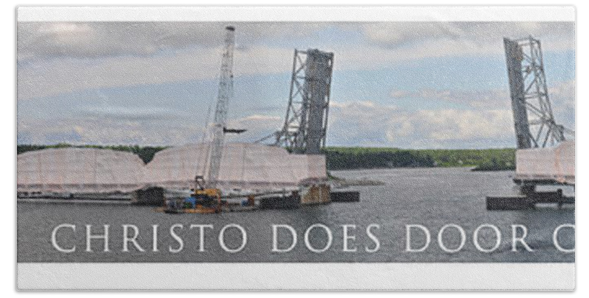 Christo Bath Towel featuring the photograph Christo Does Door County by Tim Nyberg