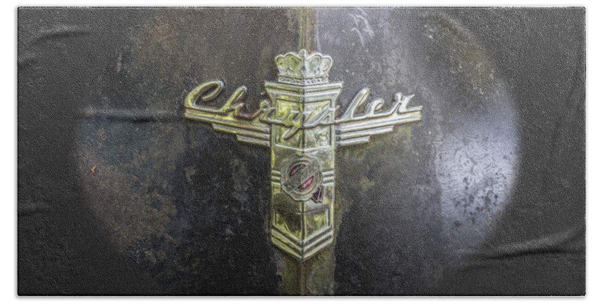 1930s Bath Towel featuring the photograph Chrysler Hood Ornament by Debra and Dave Vanderlaan
