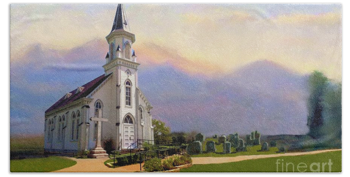 Church Hand Towel featuring the photograph Church in the Wildwood by Janette Boyd
