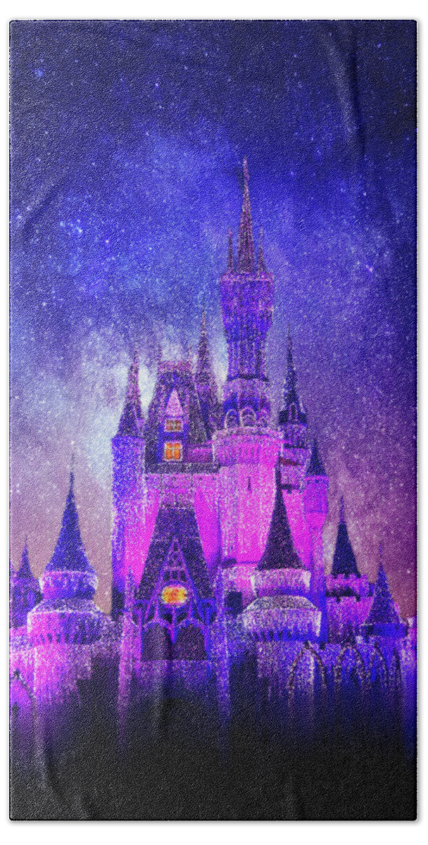 Orlando Hand Towel featuring the photograph Cinderella Castle by Iryna Goodall