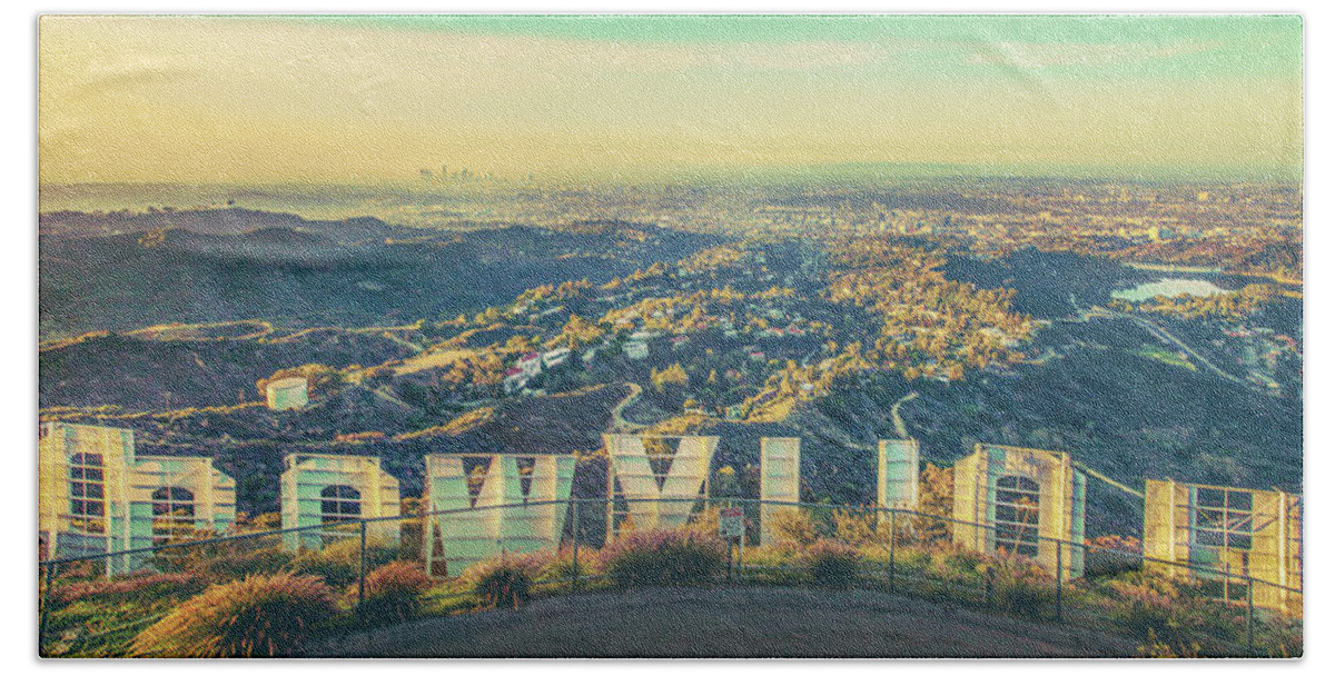 Los Angeles Hand Towel featuring the photograph Cinematic by Az Jackson