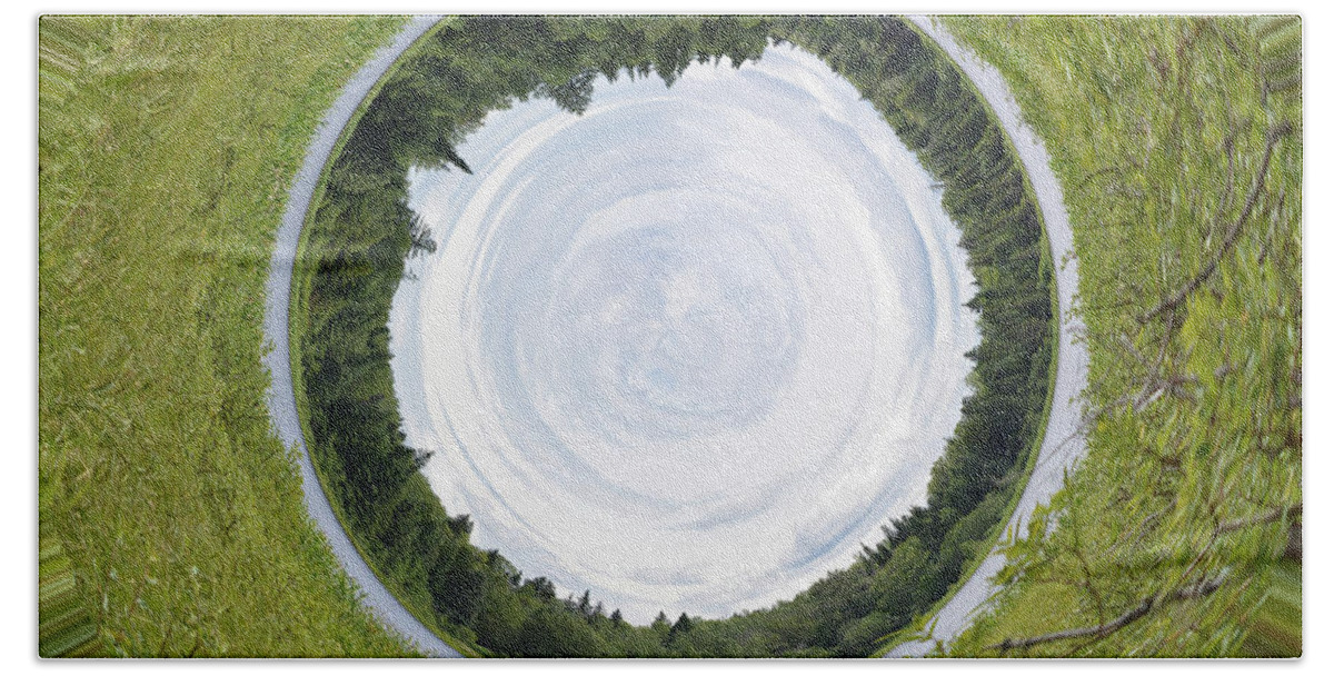 Tree Hand Towel featuring the photograph Circle Lake... by Vivian Martin