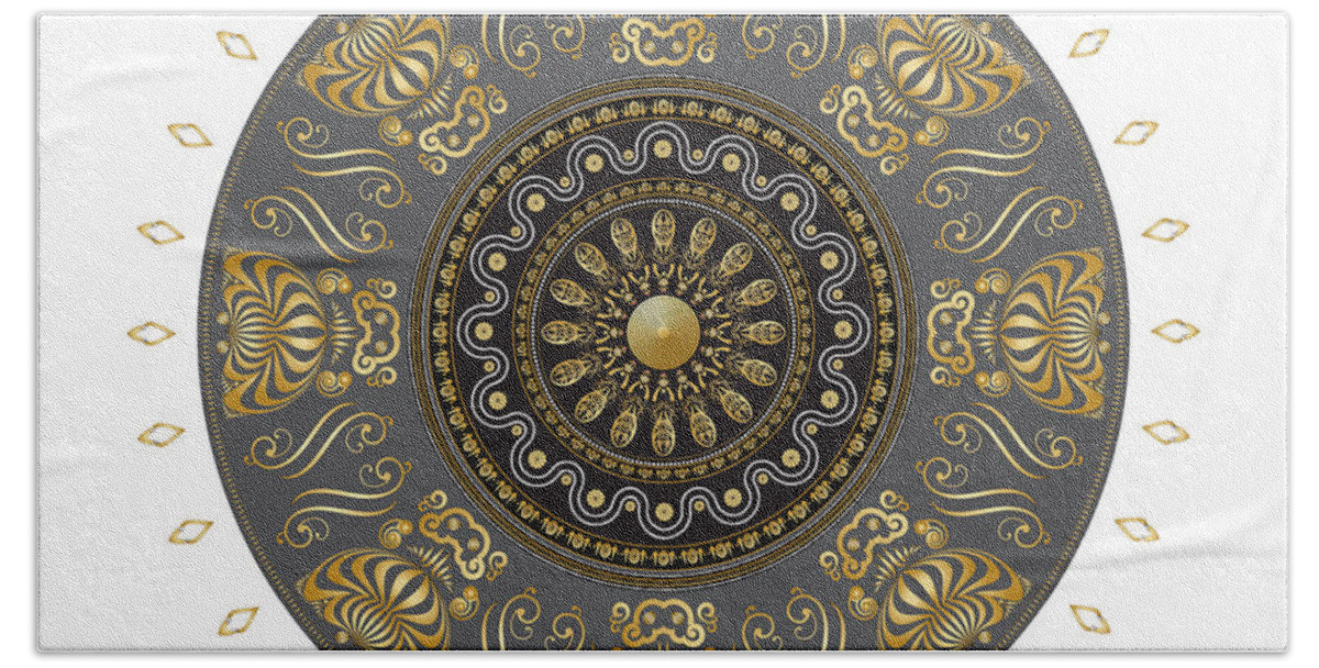 Mandala Bath Towel featuring the digital art Circulosity No 3014 by Alan Bennington