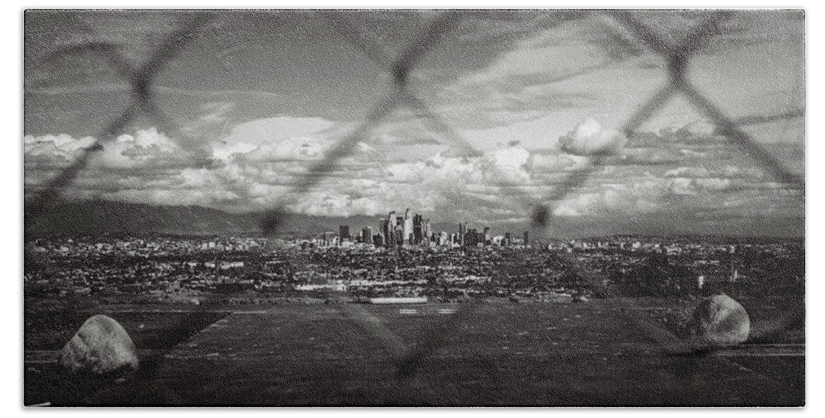 Los Angeles Hand Towel featuring the photograph City Escape by April Reppucci