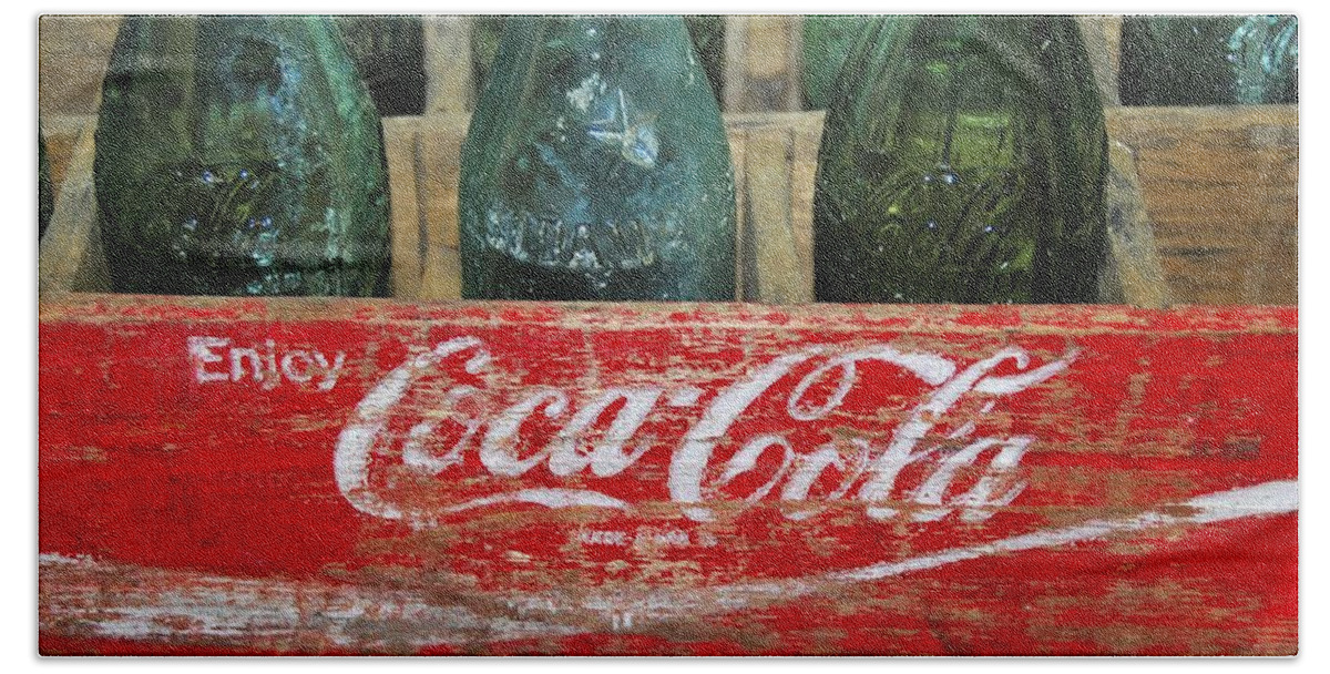 Fine Art Photography Bath Towel featuring the photograph Classic Coke by David Lee Thompson