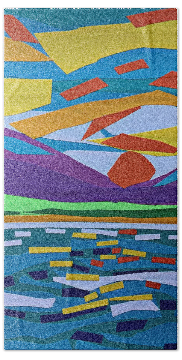 Sunset Bath Towel featuring the mixed media Classic sunset by Enrique Zaldivar
