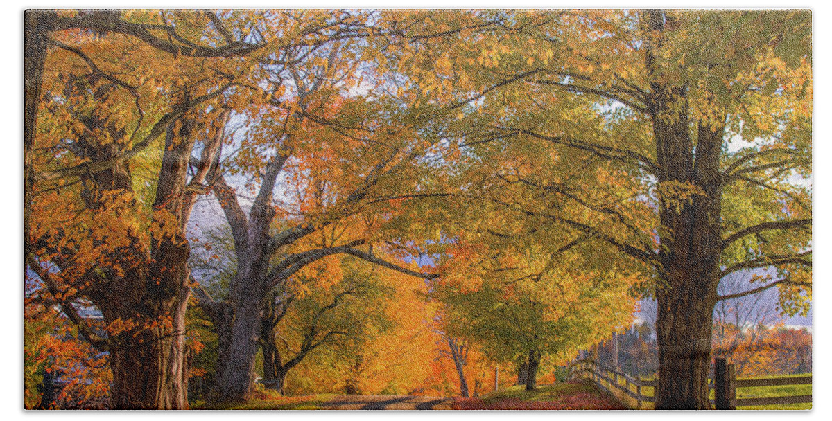 Autumn Hand Towel featuring the photograph Classic Vermont Fall by Tim Kirchoff