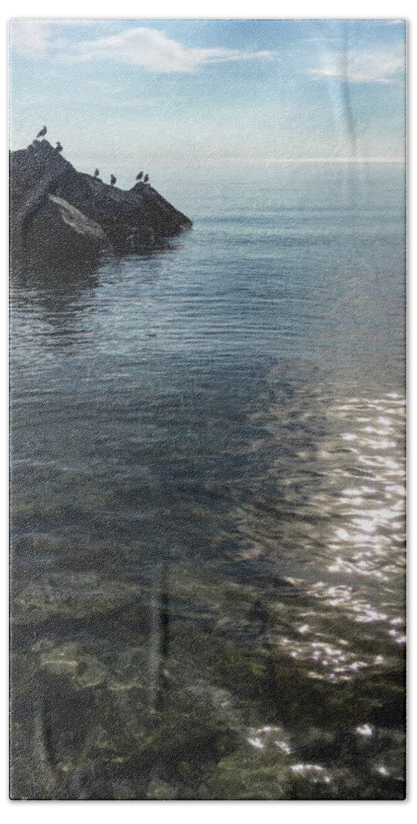 Lake Bath Towel featuring the photograph Clear Lake by Terri Hart-Ellis
