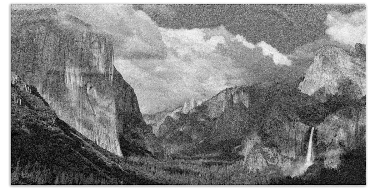 Yosemite Hand Towel featuring the photograph Clearing Skies Yosemite Valley by Tom and Pat Cory