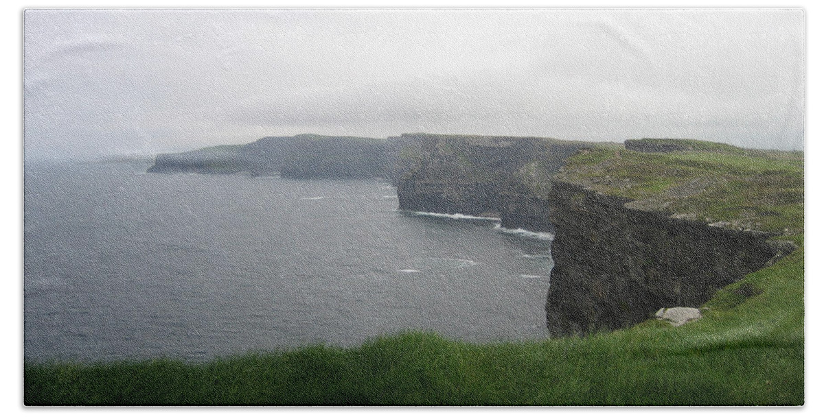 Photograph Hand Towel featuring the photograph Cliffs of Moher 1 by Annette Hadley