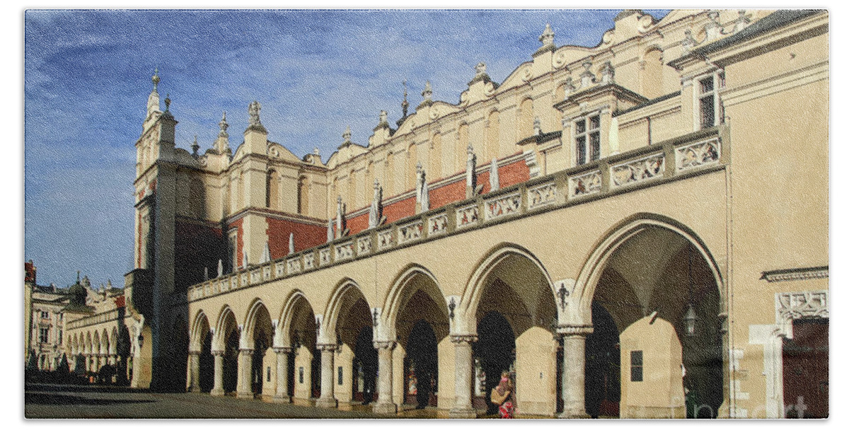 Cloth Hall Bath Towel featuring the photograph Cloth Hall In Cracow Poland by Teresa Zieba