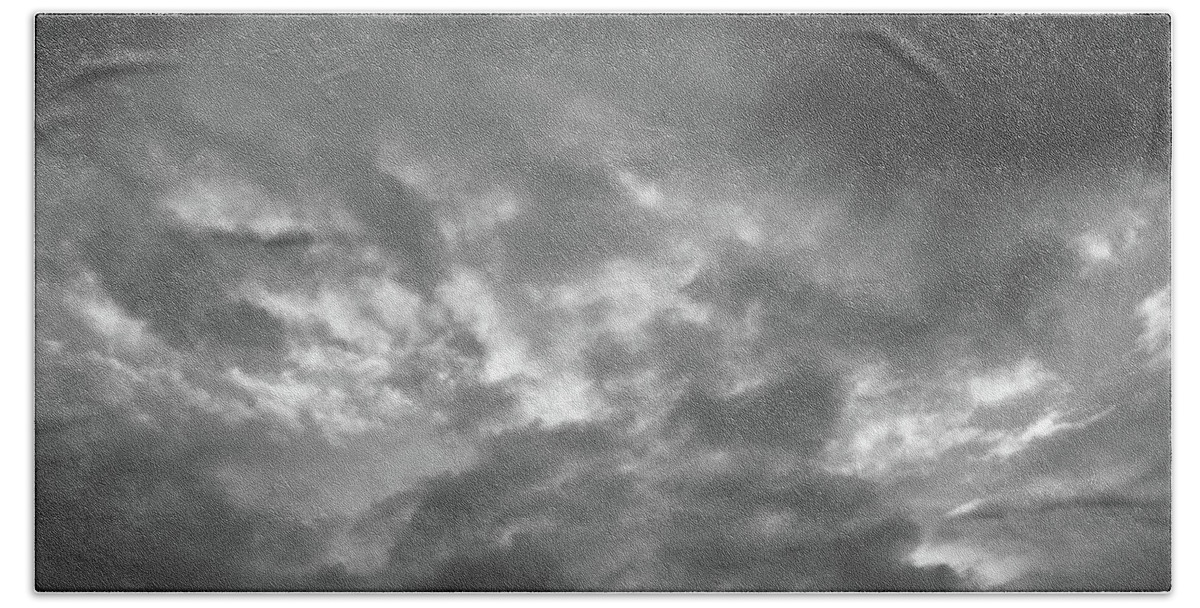 Cloud Bath Towel featuring the photograph Clouds 1 BW #f7 by Leif Sohlman
