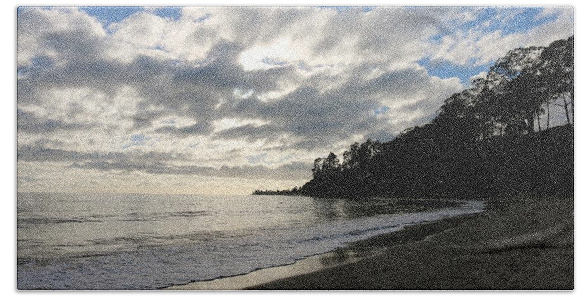 Beach Bath Towel featuring the photograph Clouds at the Beach by Christy Pooschke