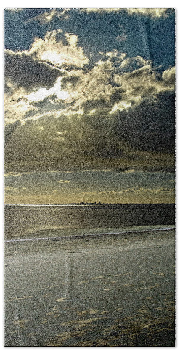 Beach Bath Towel featuring the photograph Clouds Over The Bay by Christopher Holmes