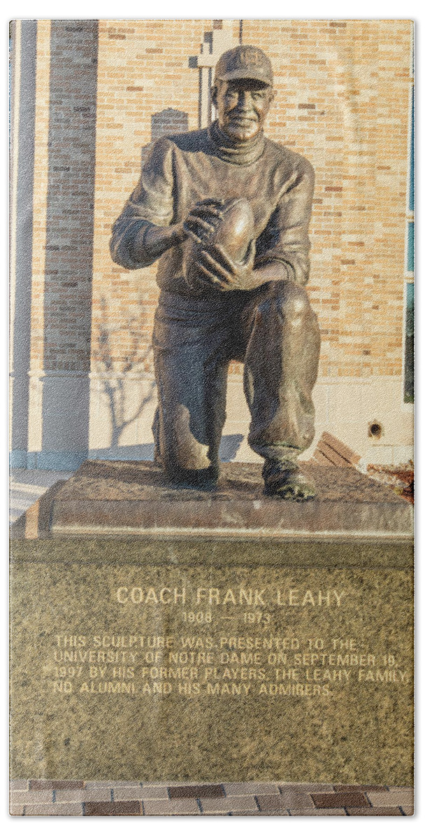 American University Hand Towel featuring the photograph Coach Frank Leahy by John McGraw