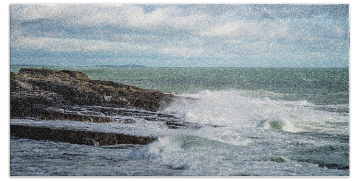 Coast Bath Towel featuring the photograph Coast Off the Hook Lighthouse by Martina Fagan