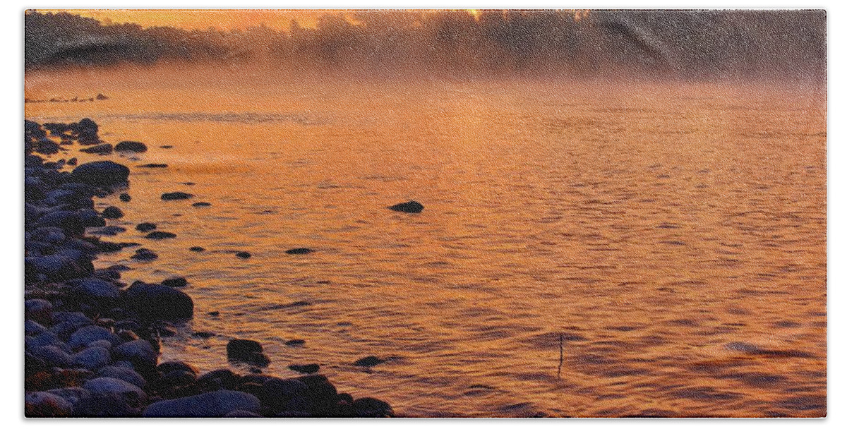 Cold November Morning Bath Towel featuring the photograph Cold November Morning by Maria Jansson