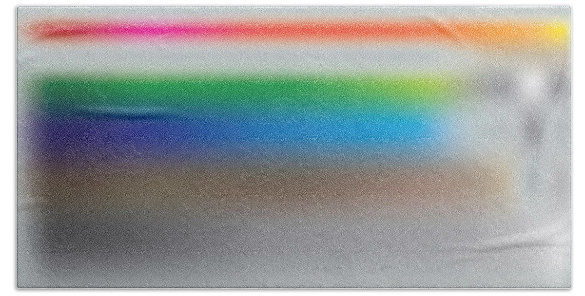 Rainbow Bath Towel featuring the digital art Color Mist Stack by Kevin McLaughlin