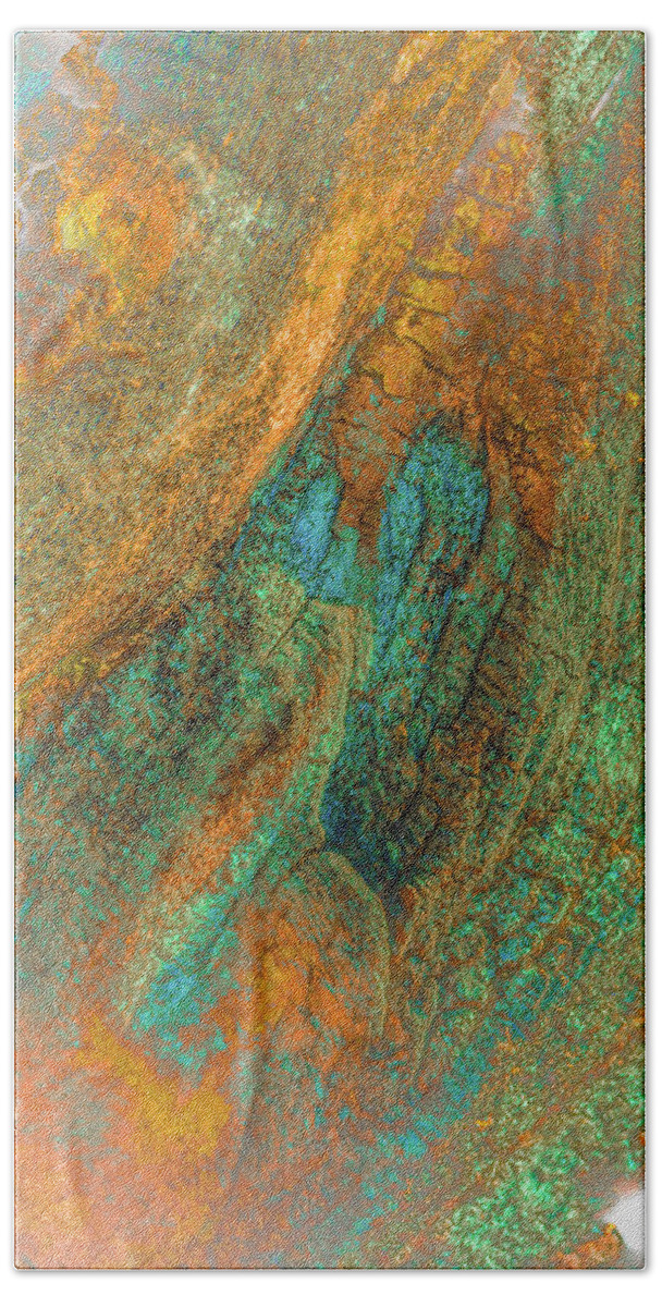 Abstract Bath Towel featuring the photograph Color Vein Bark Abstract by Bruce Pritchett