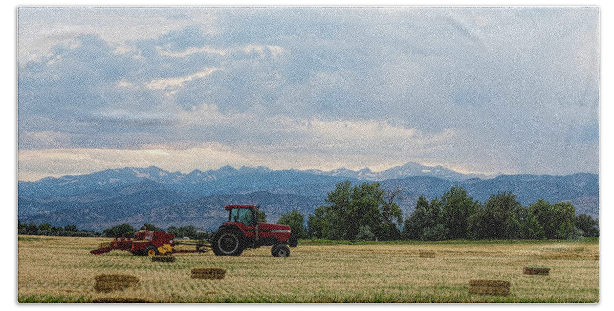 Tractor Bath Towel featuring the photograph Colorado Country by James BO Insogna