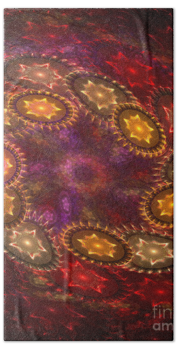 Stars Hand Towel featuring the digital art Colorful Galaxy Of Stars by Deborah Benoit