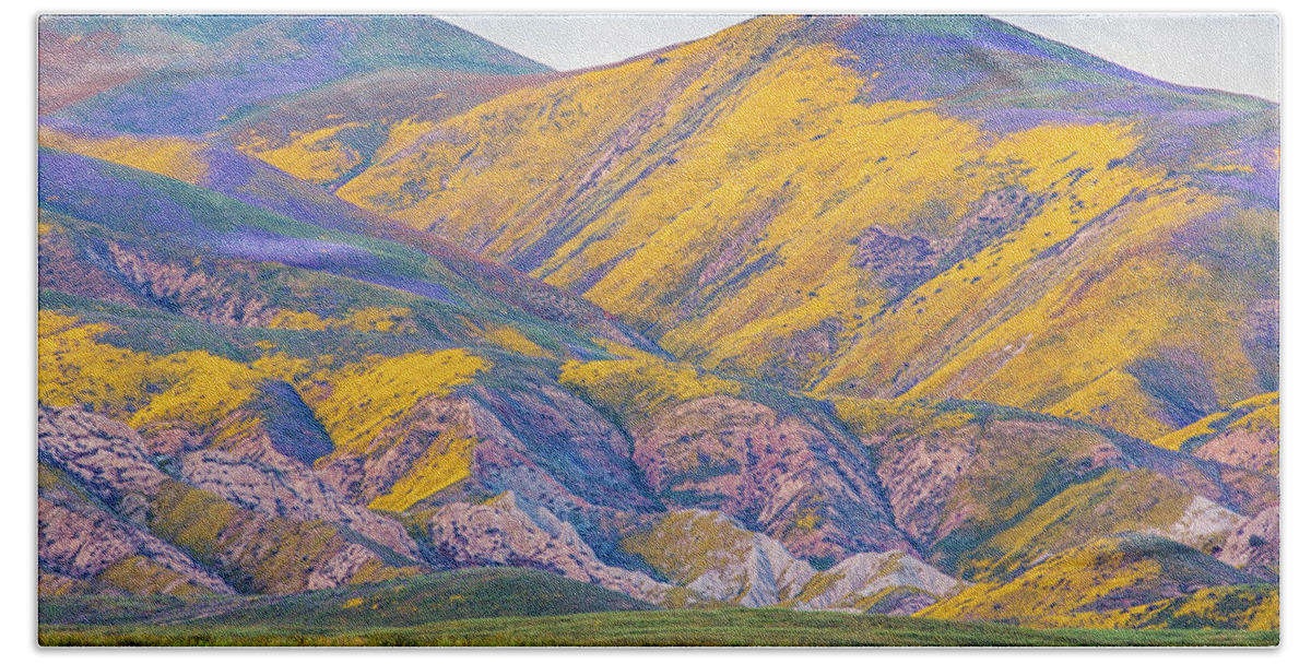 California Bath Towel featuring the photograph Colorful Hills at Sunset by Marc Crumpler