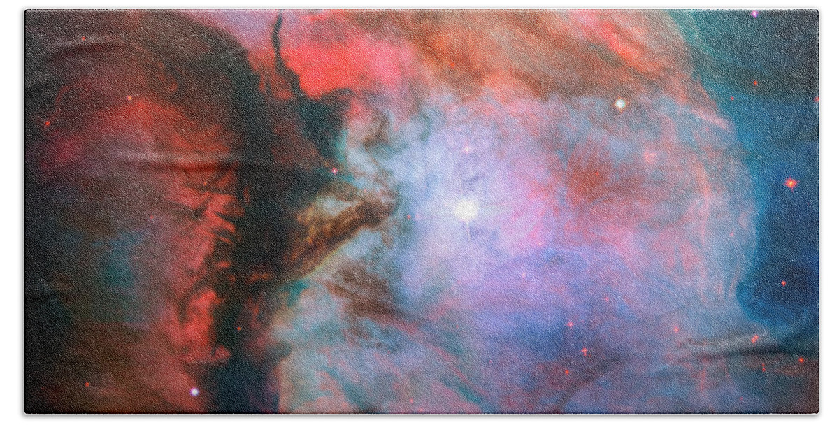 The Universe Bath Towel featuring the photograph Colorful Miniature Orion Nebula by Jennifer Rondinelli Reilly - Fine Art Photography