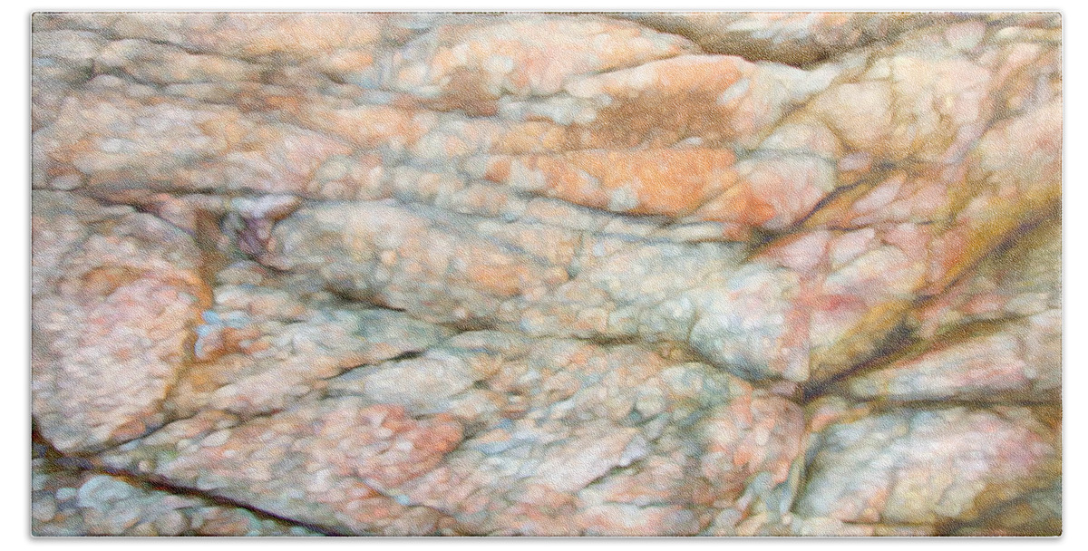 Theresa Tahara Bath Towel featuring the photograph Colorful Rock Abstract by Theresa Tahara