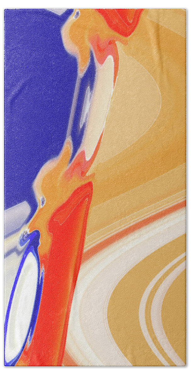 Abstract Bath Towel featuring the digital art Colorguard by Gina Harrison