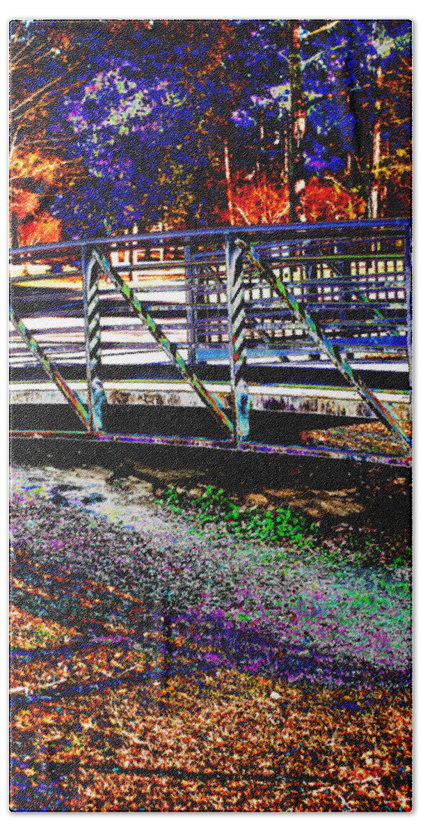 Bridge Bath Towel featuring the photograph Colourful Bridge by Maggy Marsh