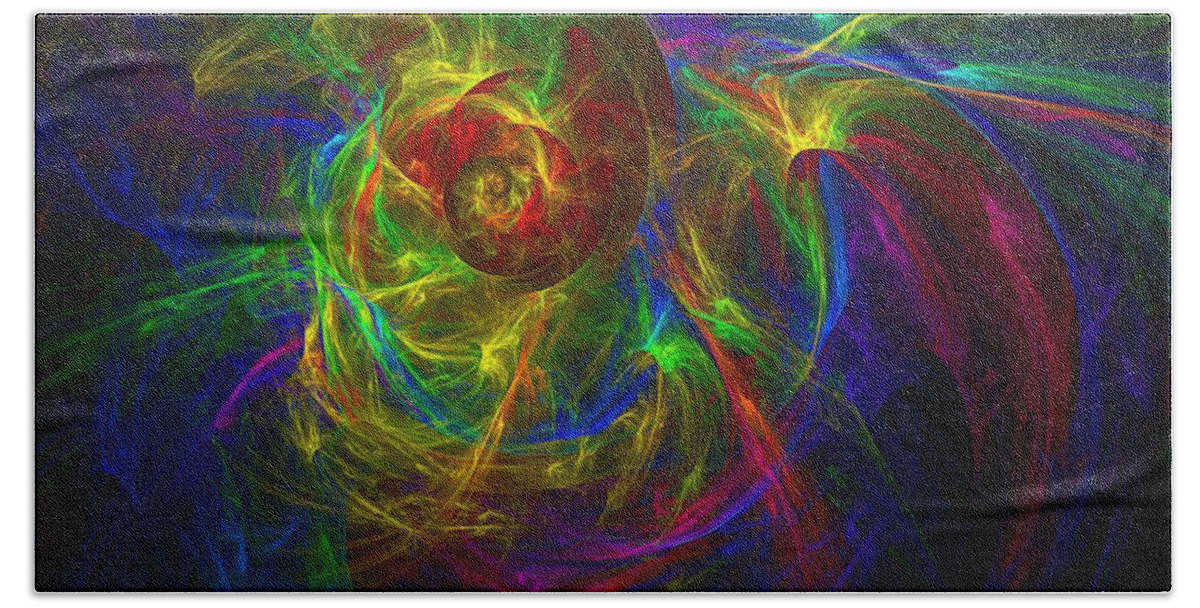 Abstract Hand Towel featuring the digital art Conceptual Alchemy by Lyle Hatch