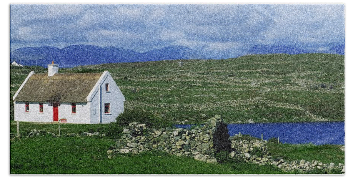 Connemara Co Galway Ireland Cottages Hand Towel For Sale By The