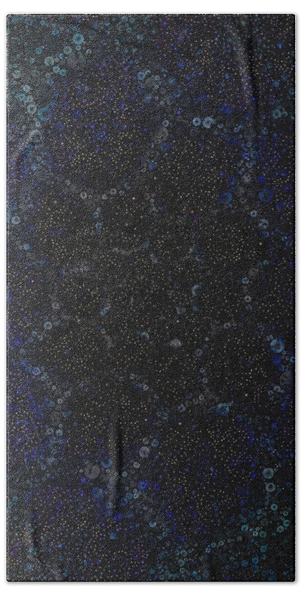 Stars Bath Towel featuring the digital art Constellations at Sea by Nick Heap