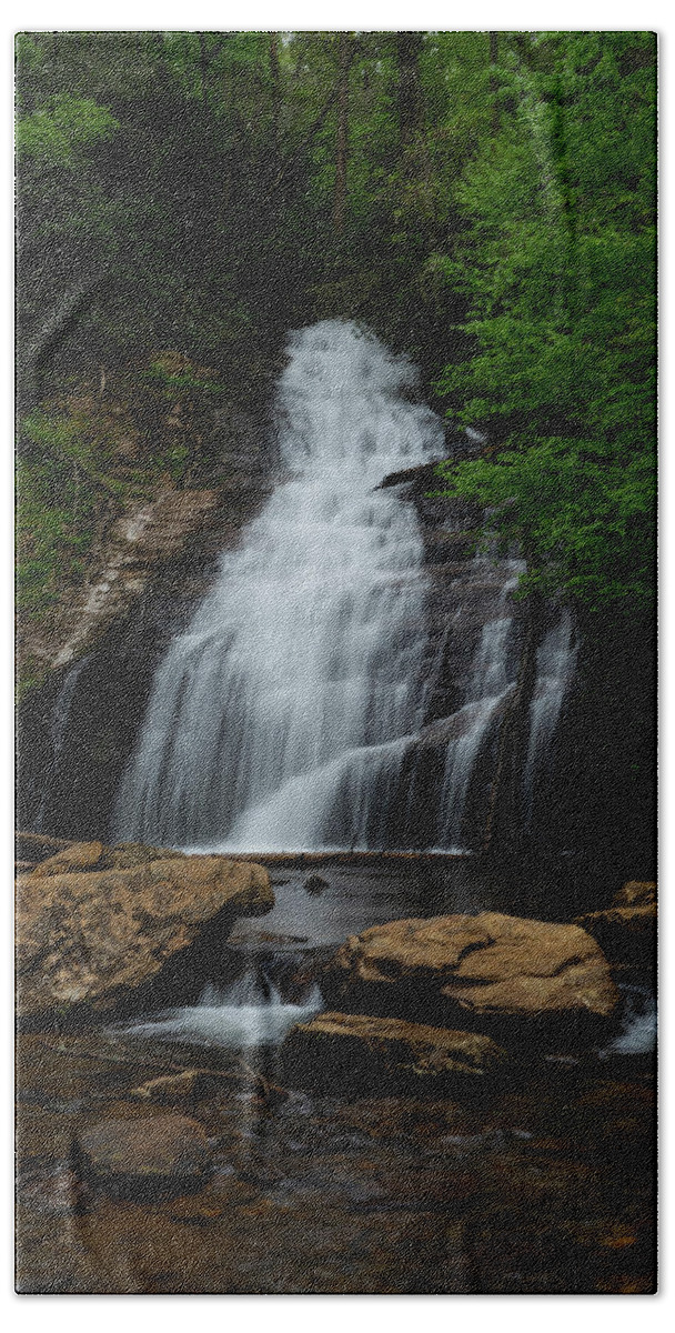 Georgia Bath Towel featuring the photograph Cool Waterfall Georgia Mountains by Lawrence S Richardson Jr
