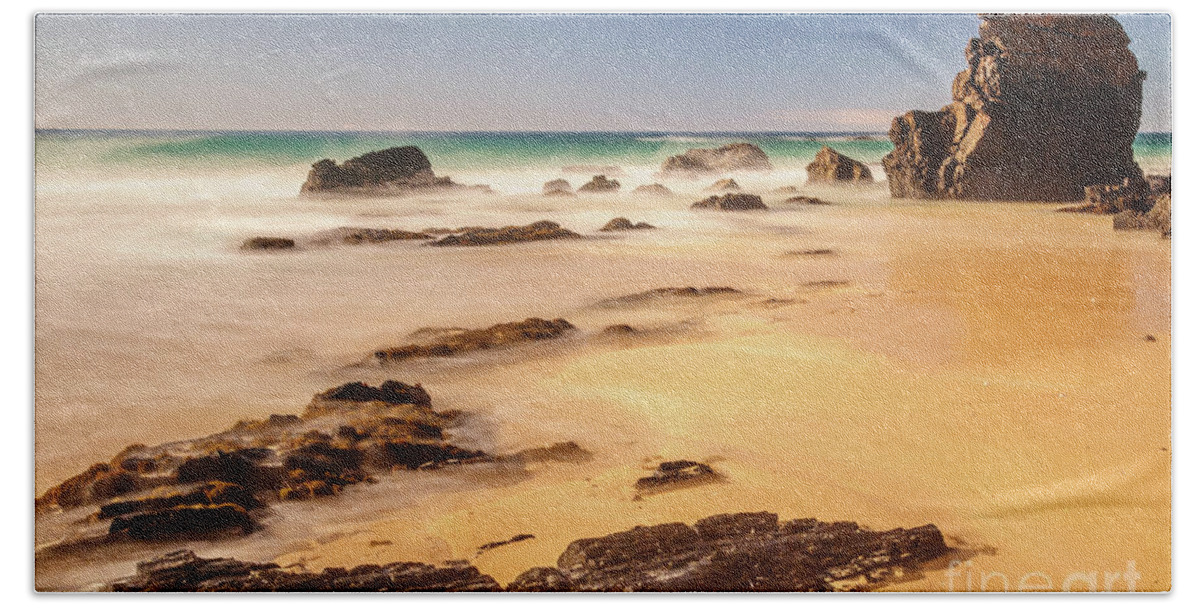 Beach Hand Towel featuring the photograph Corunna Point Beach by Werner Padarin