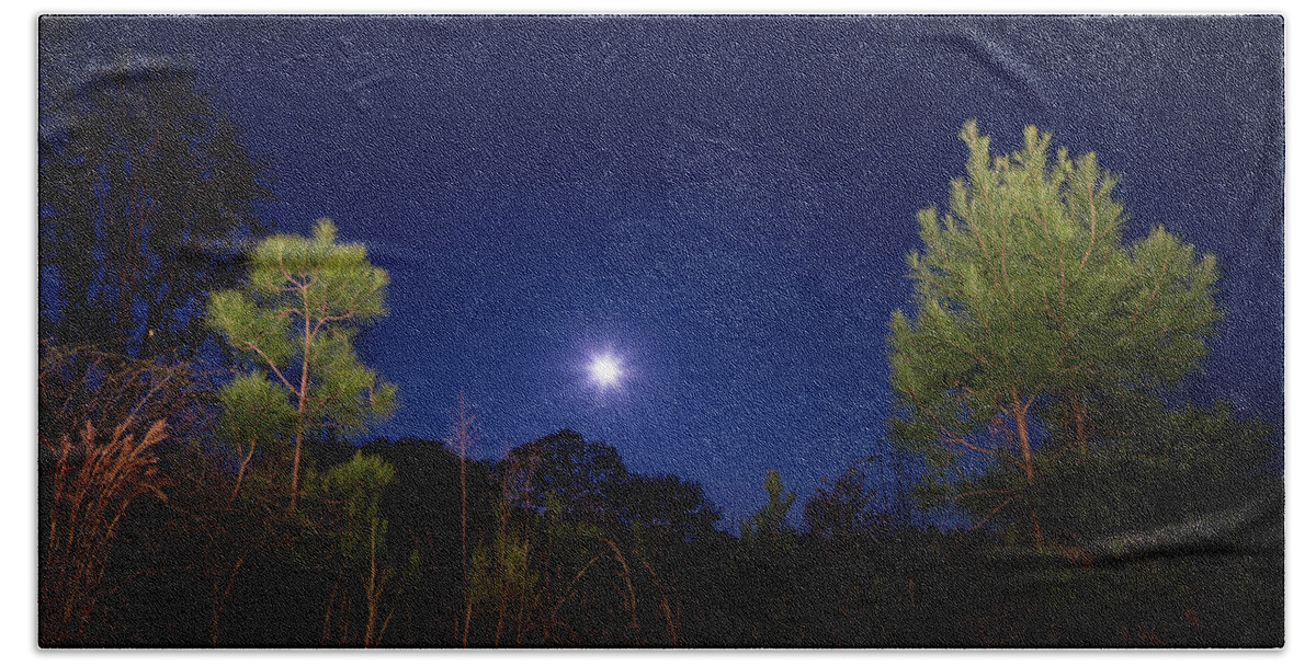 Moon Bath Towel featuring the photograph Country Moon by Mark Andrew Thomas