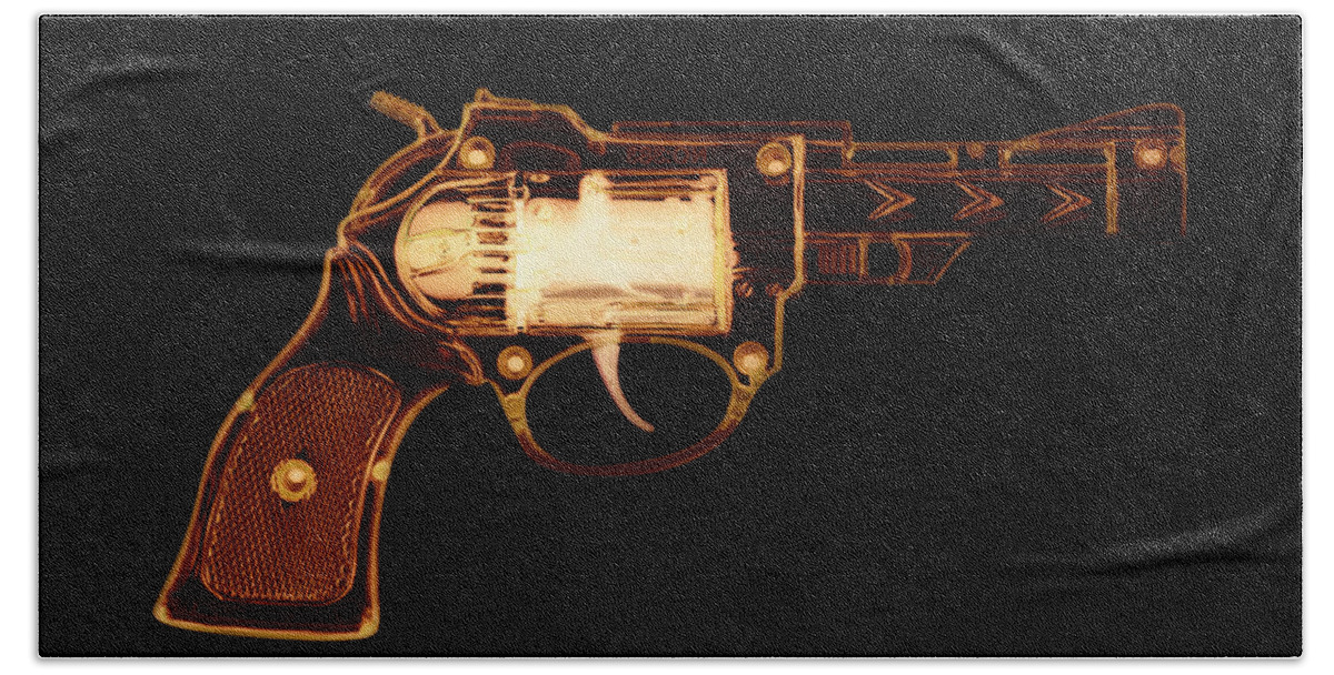Cowboy Hand Towel featuring the photograph Cowboy gun 002 by Clayton Bastiani