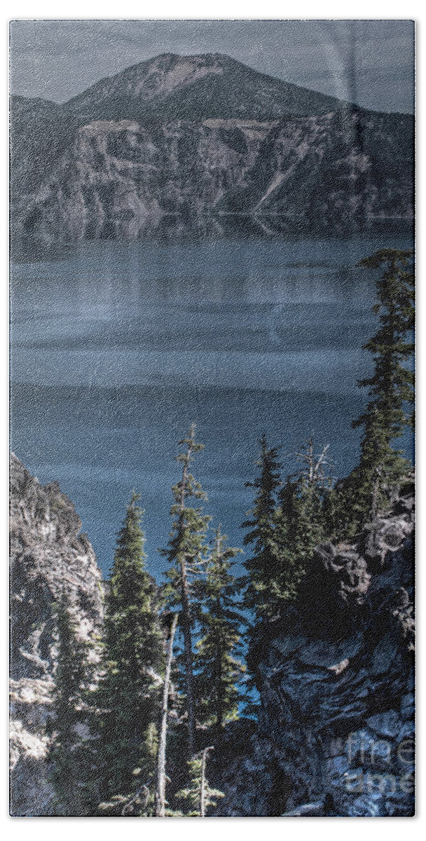 Crater Lake Oregon Hand Towel featuring the photograph Crater Lake 4 by Jacklyn Duryea Fraizer
