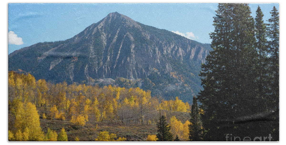 Crested Butte Hand Towel featuring the photograph Crested Butte In Autumn by Michael Ver Sprill