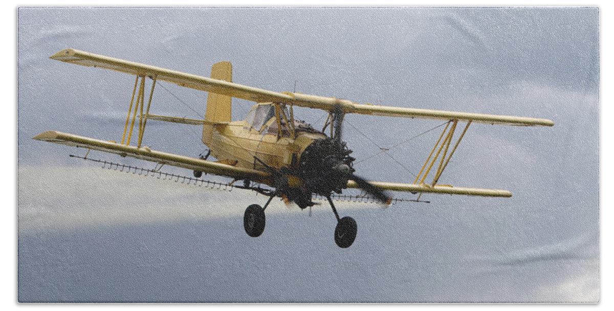 Aerodynamics Hand Towel featuring the photograph Crop Duster by David Andersen