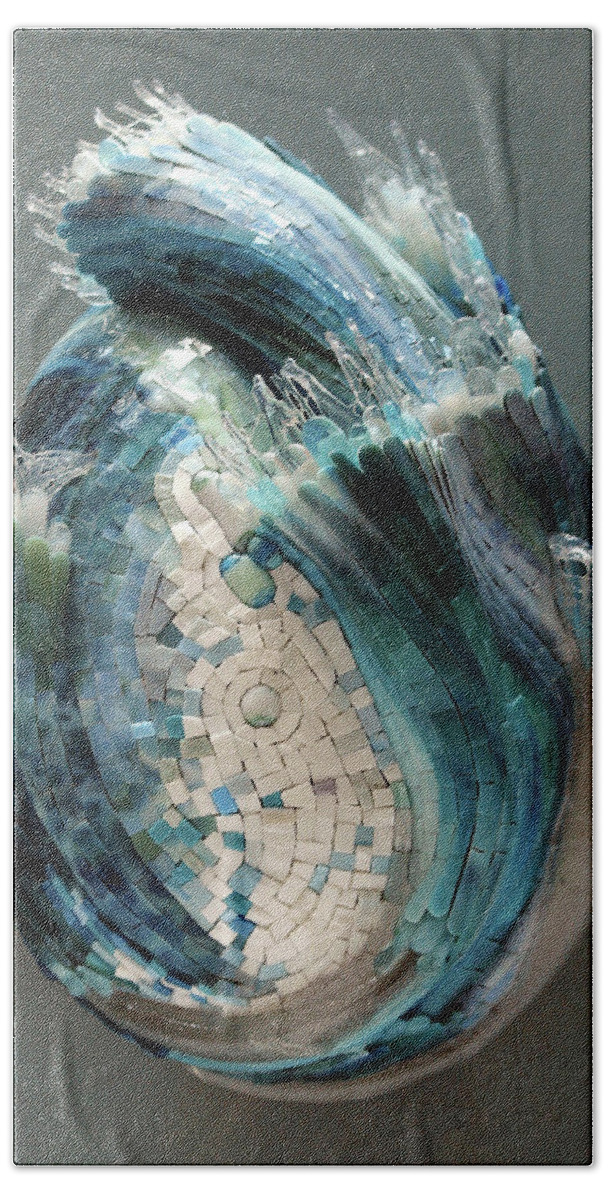 Water Bath Sheet featuring the sculpture Crysalis II by Mia Tavonatti