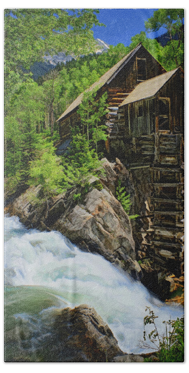 Crystal Mill Hand Towel featuring the photograph Crystal Mill by Priscilla Burgers