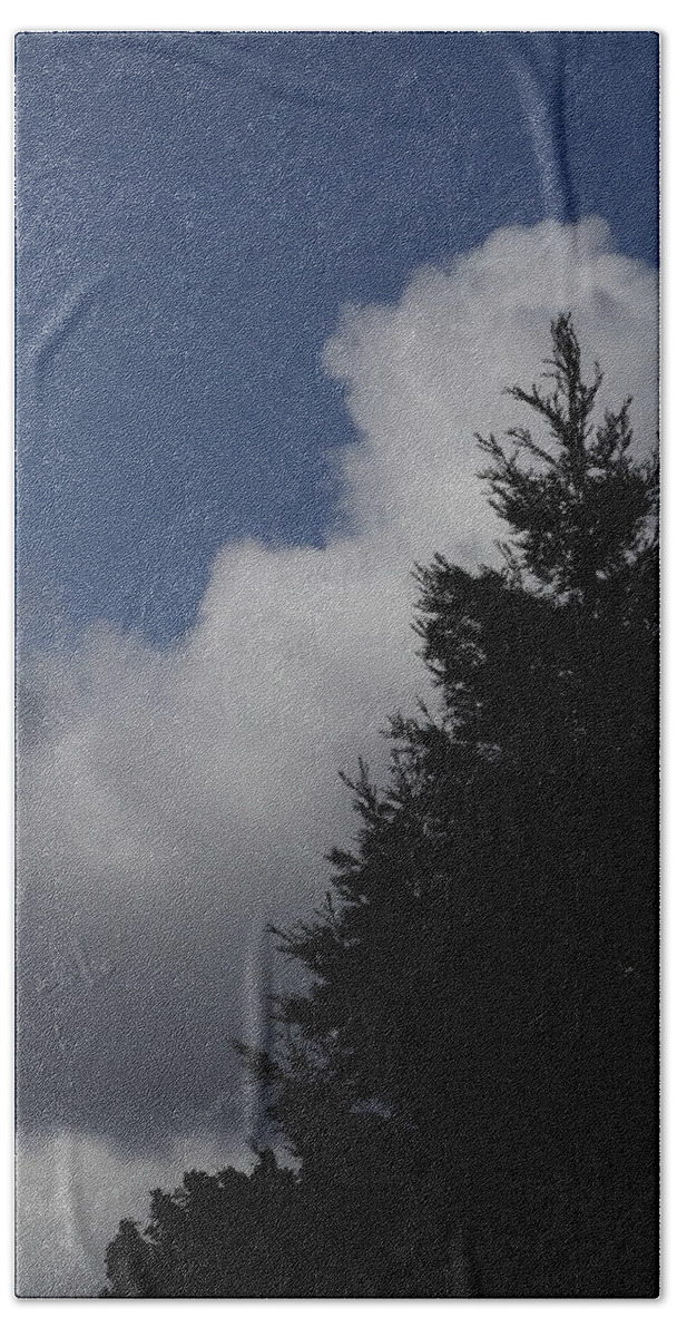  Hand Towel featuring the photograph Cumulus 20 and Tree by Richard Thomas