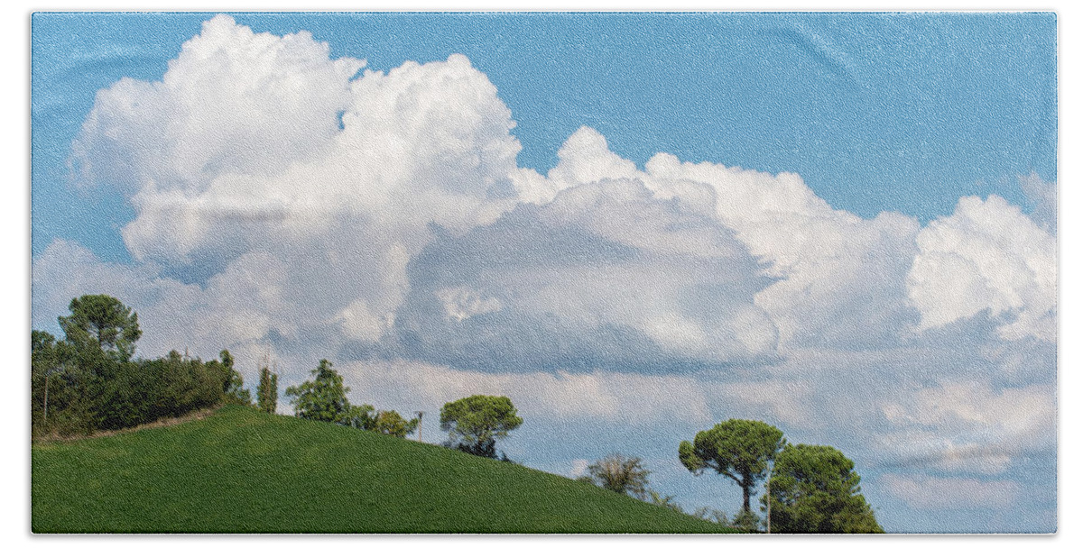 Cumulus Hand Towel featuring the photograph Cumulus sky by Wim Slootweg