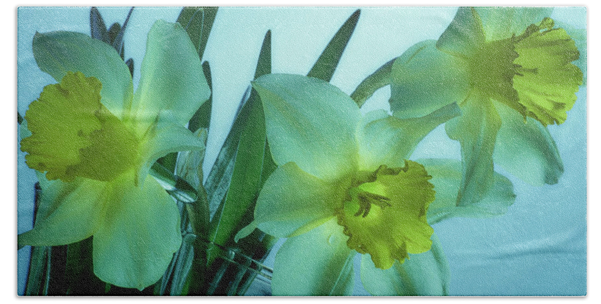 Daffodils Bath Towel featuring the photograph Daffodils2 by Loni Collins